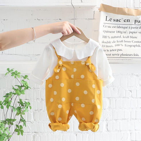 Spring and Autumn Girls Leisure Straps Two-Piece Set